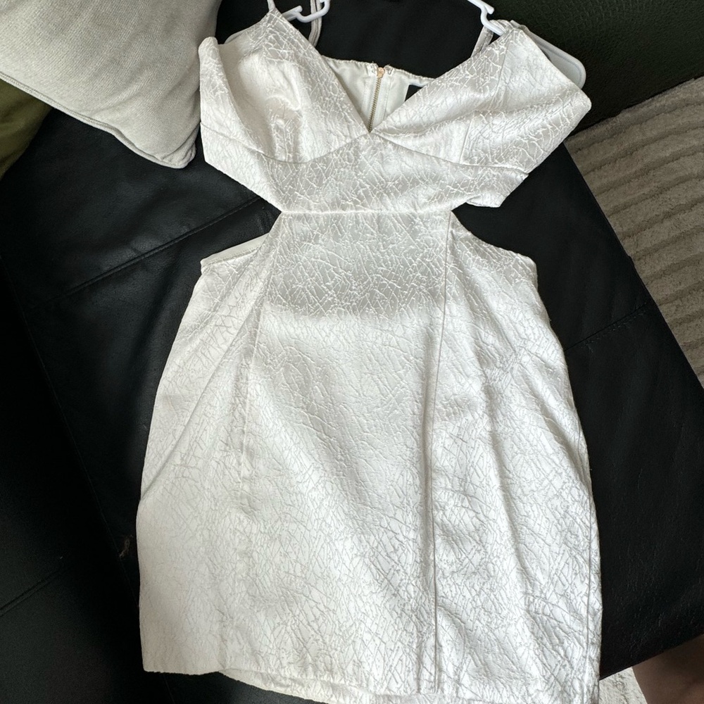 Cream cutout mini dress